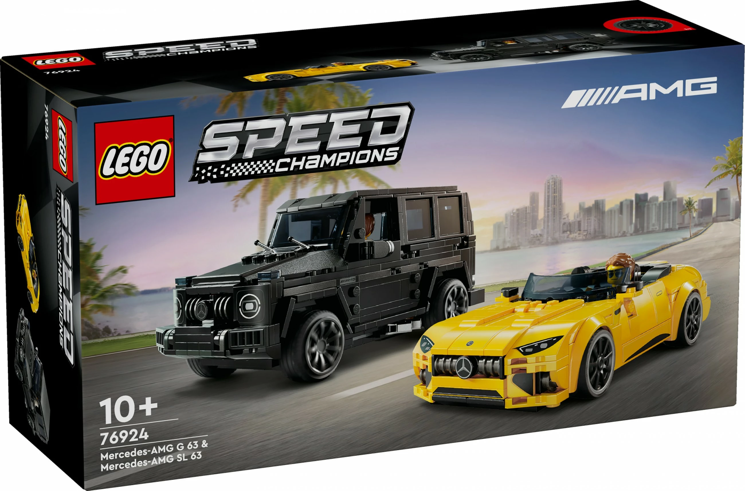 Set gradnje dvoslojni Mercedes-AMG G 63 & SL 63, 808 kosov, večbarvno