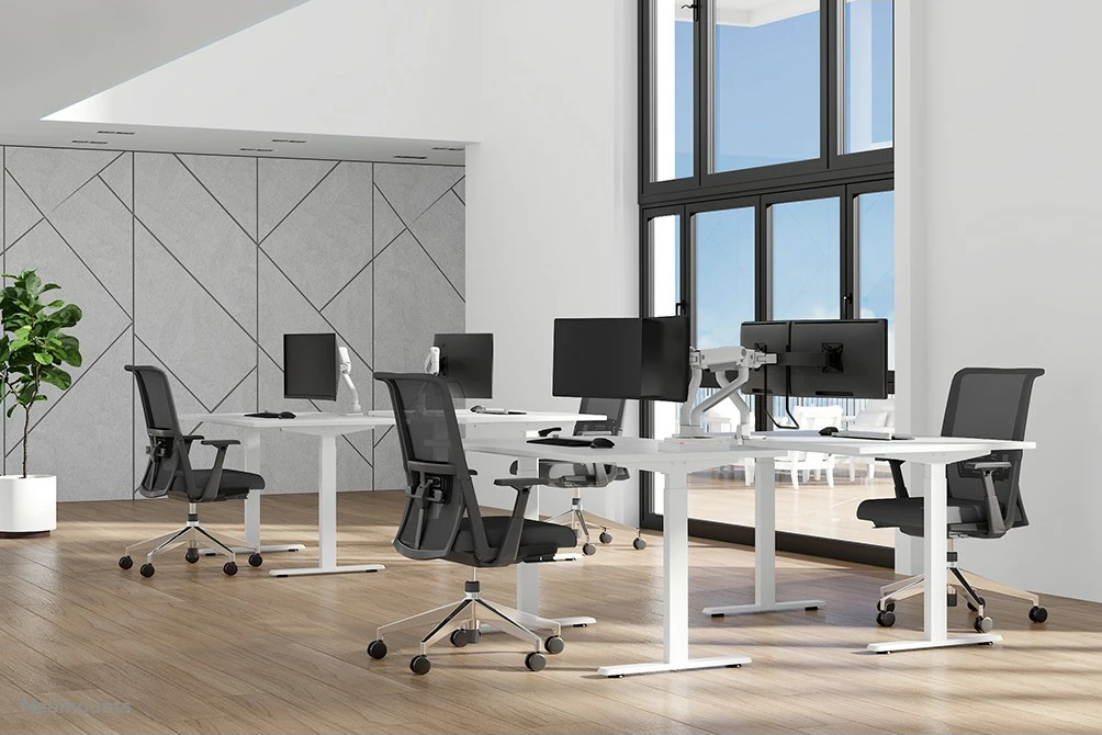 Namizni nosilec za dva monitorja, Neomounts DS70S-950WH2, Clamp/Grommet, 18 kg, 43,2 cm (17"), 88,9 cm (35"), 100 x 100 mm, bel