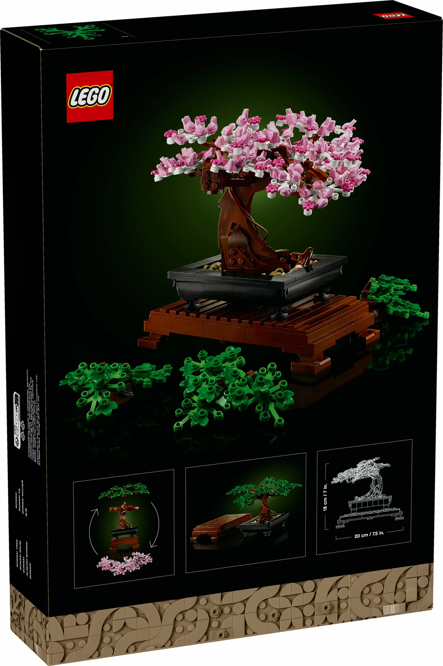 Set za izdelavo bonsaja LEGO Creator Expert, 878 kosov, plastika, večbarven