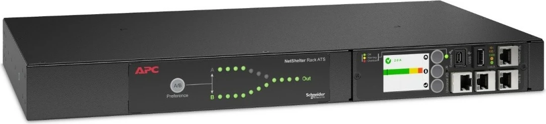 Stikalo za napajanje v racku, APC AP4423A, 230 V, 16 A, 8x C13, 1x C19, črno