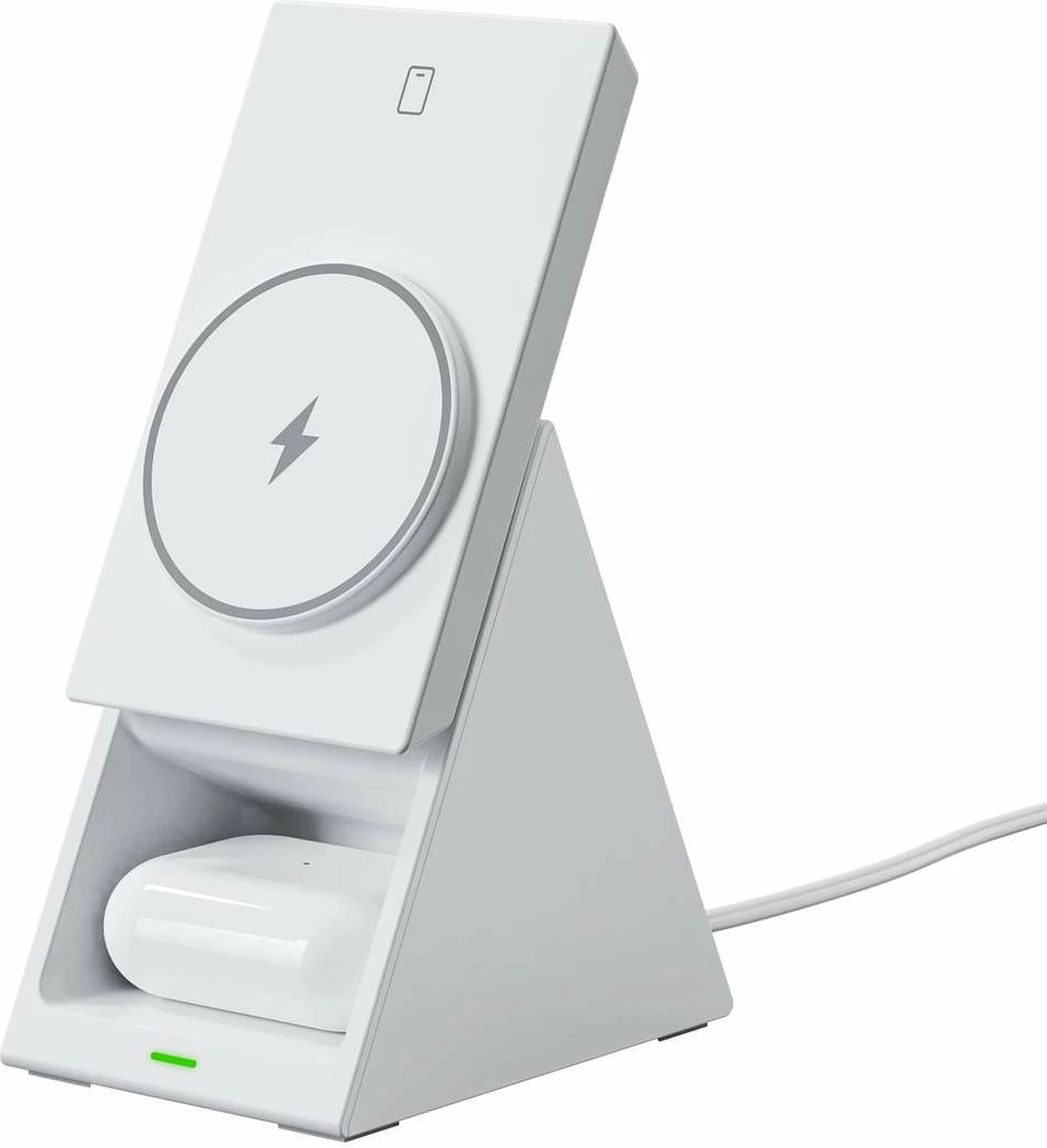 Brezžična 3-v-1 postaja za polnjenje Choetech T600, 15 W, bela