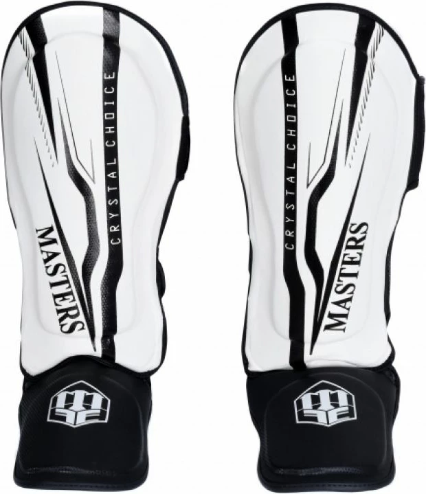 Zaščitnik za golen za moške Masters, bel in črn