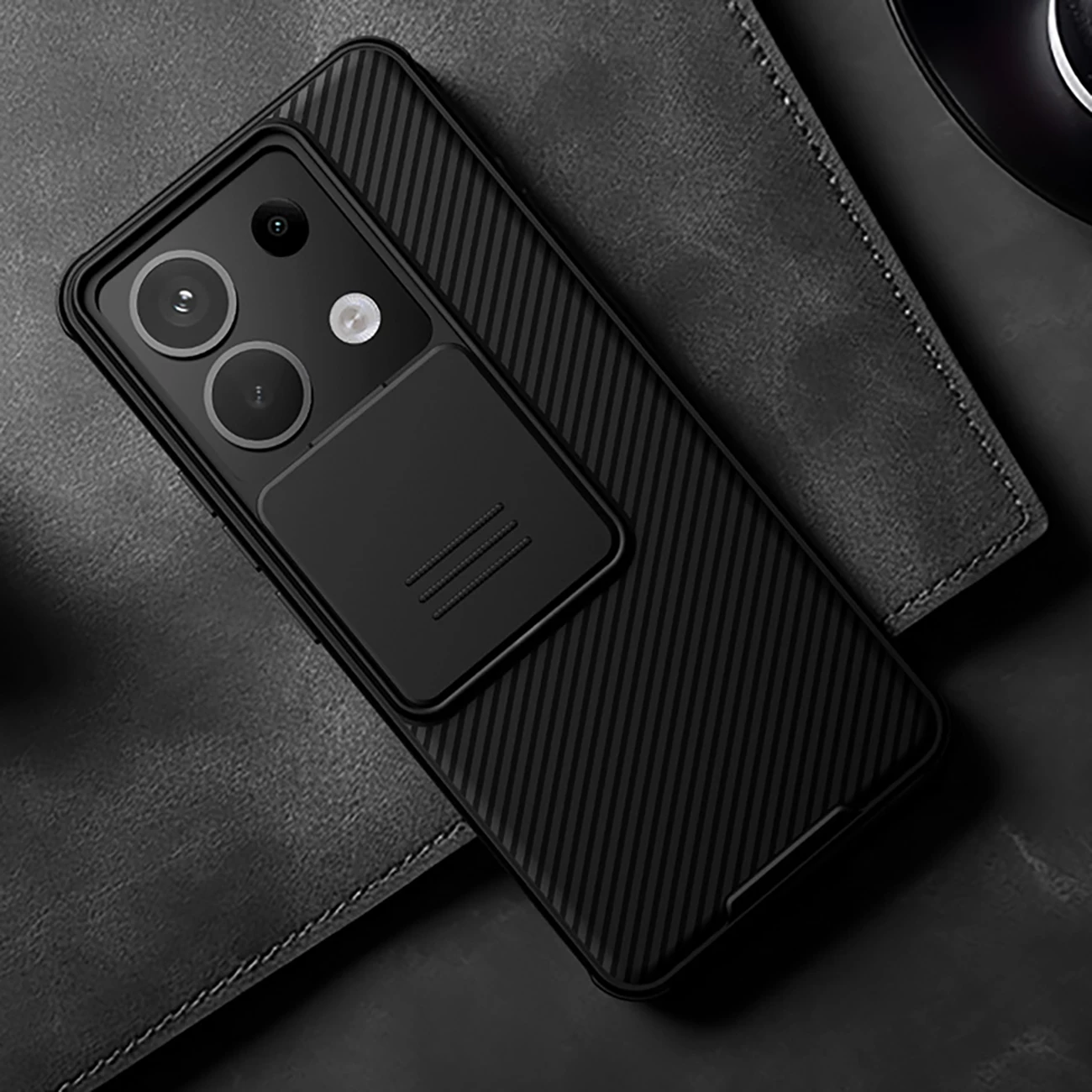 Ovitek za telefon Nillkin CamShield Pro za Xiaomi Redmi Note 13 Pro 5G / Poco X6 5G, črn