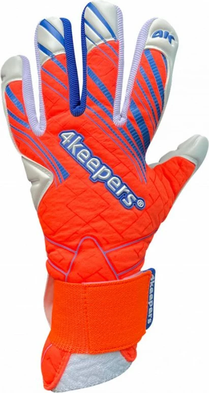 Dojenček/otroški rokavice za vratarja 4Keepers, bele in oranžne