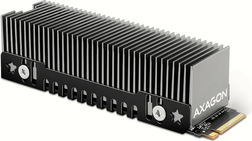 Pasivni hladilnik za SSD M.2 AXAGON CLR-M2XT, aluminij, za 2280, siv
