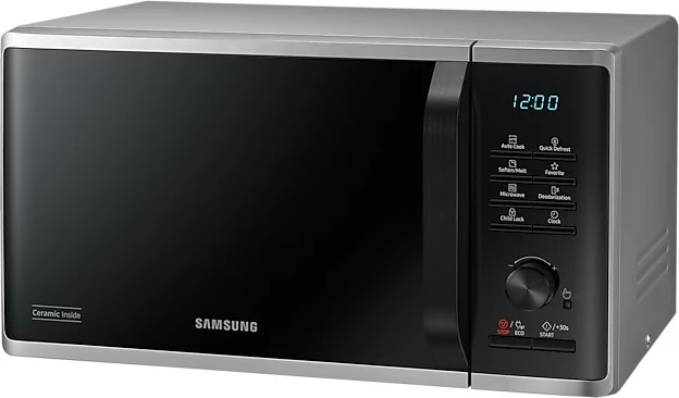 Mikrovalovna, Samsung MS23B3515AS, Solo, 23 L, 1150 W, LED, črno/siva