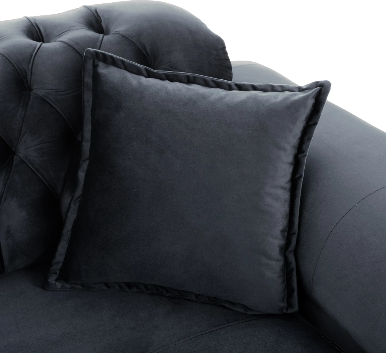 BENNINGTON dvosed kavč-postelja, črna, 180x95x80