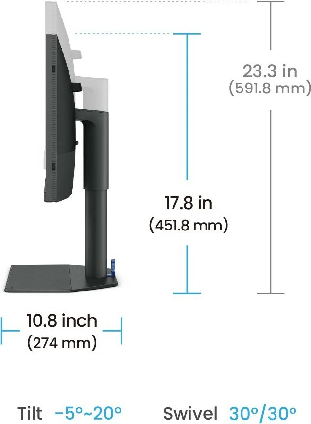 Monitor 24,1" z visoko ločljivostjo WQXGA BenQ SW242Q, LED, črn