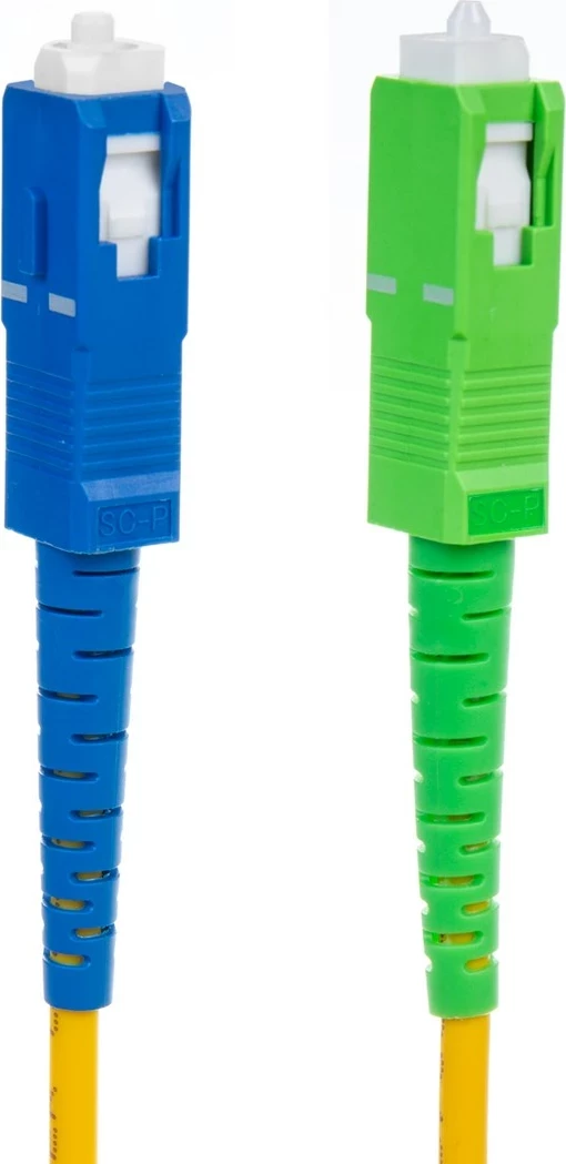 Optični kabel Maclean MCTV-405, SC/APC–SC/UPC, 15 m, rumen