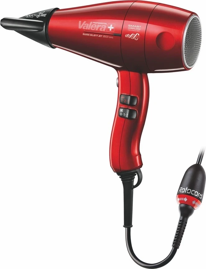 Sušilnik za lase Valera Swiss Silent Jet 8500 Ionic, rdeč