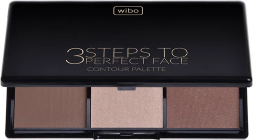 Paleta za konturiranje obraza 3 Steps To Perfect Face Contour Palette, Wibo, za ženske, Dark, 10 g