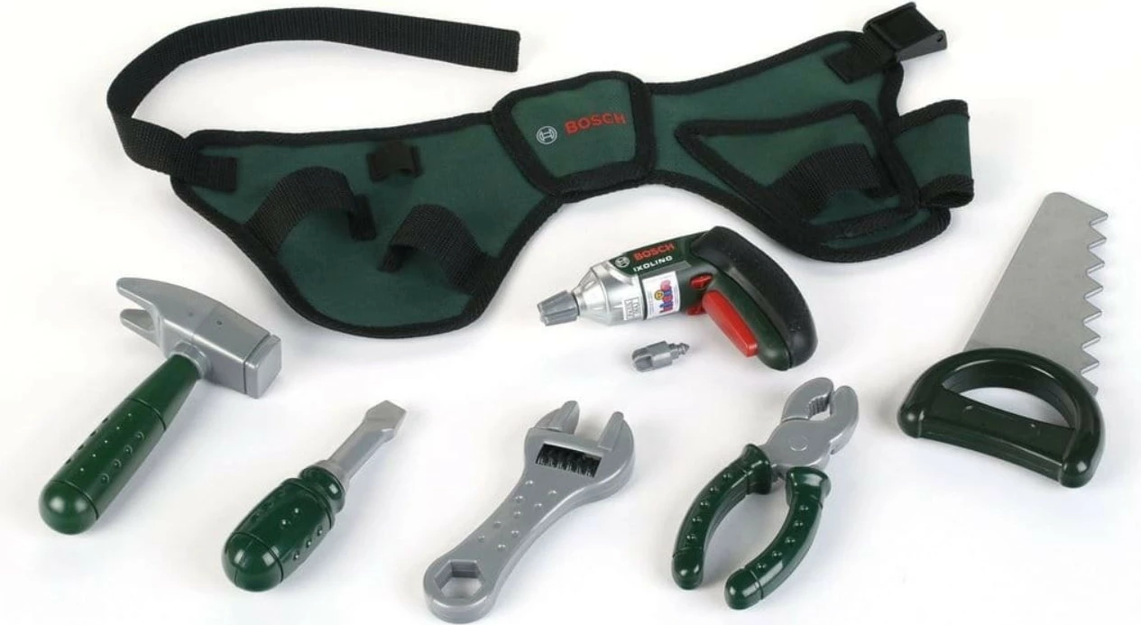 Delovni pas z orodjem Klein Bosch II, za otroke, zelen