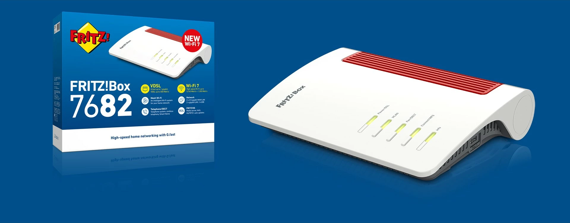 Usmerjevalnik AVM FRITZ!Box 7682, Wi‑Fi 7, bel