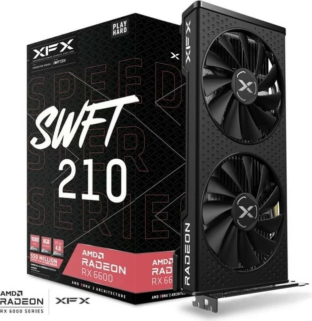 Grafična kartica XFX RX 6600, 8 GB, črna