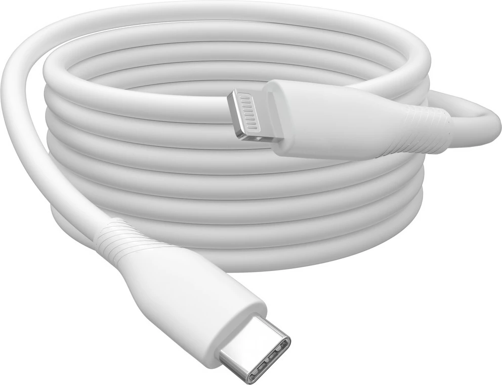 Silikonski kabel Lightning Digitus, 2 m, USB-A na Lightning, bel