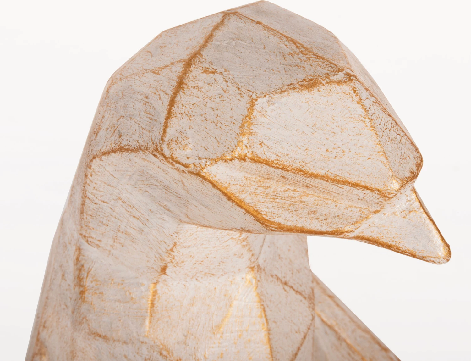 Talna dekoracija pingvin FH7916 GRC v beli patini z zlatimi detajli 45x45x100H cm