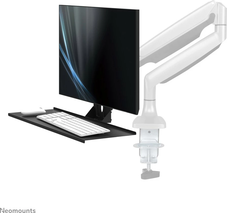 Držalo za tipkovnico in miško Neomounts Newstar KEYB-V200BLACK, VESA 75x75/100x100, 65 cm, jeklo, črno