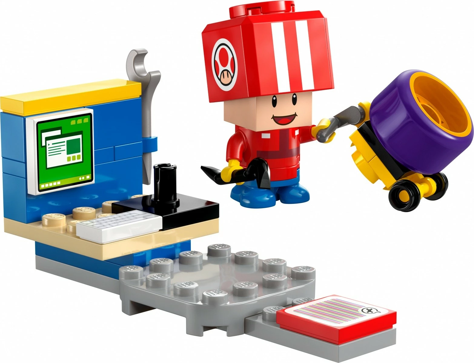 Komplet za sestavljanje LEGO Super Mario 30702 Toad (Pit Crew), 39 kosov