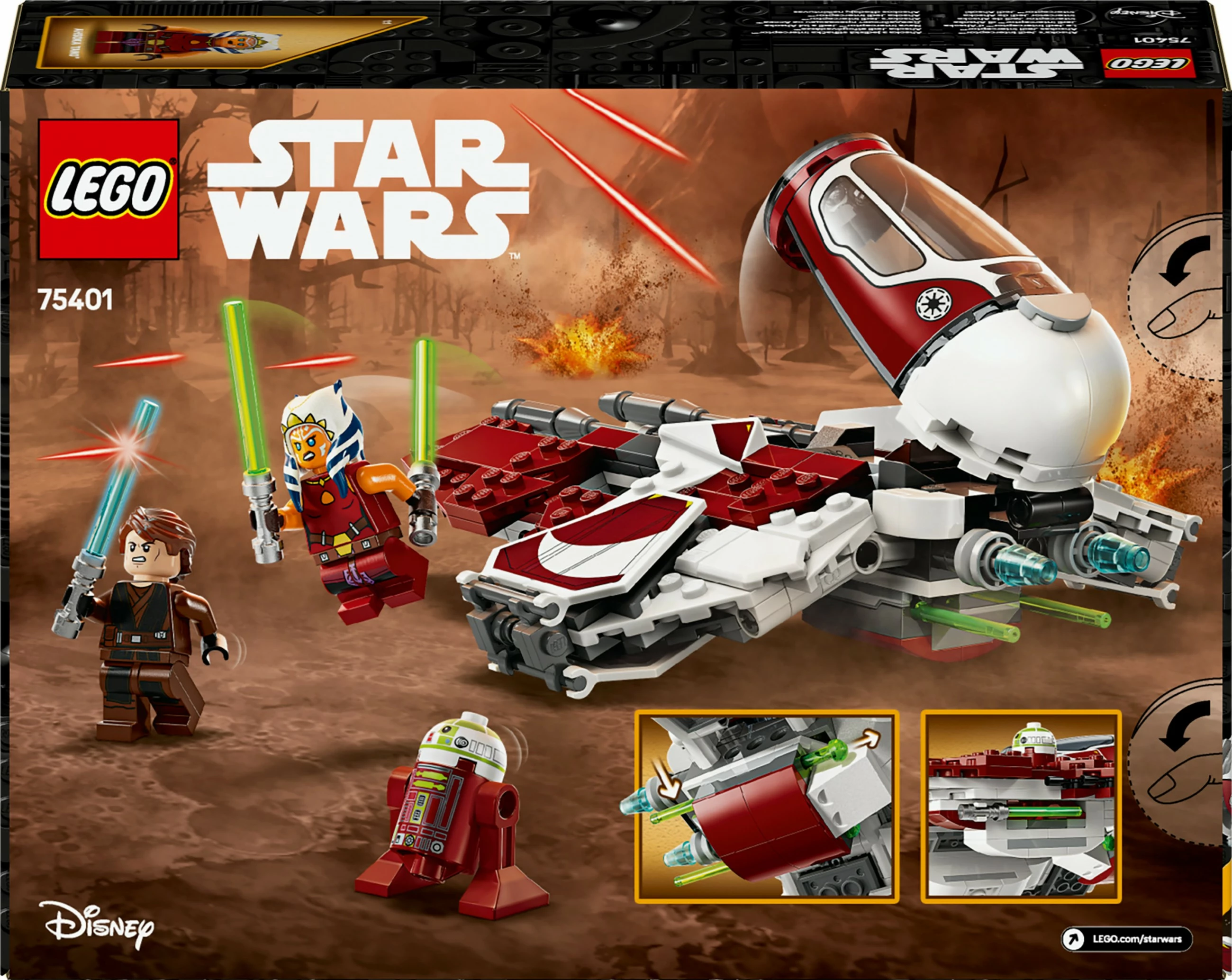 Gradbeni set Jedi Interceptor Ahsoka, LEGO Star Wars 75401, večbarven