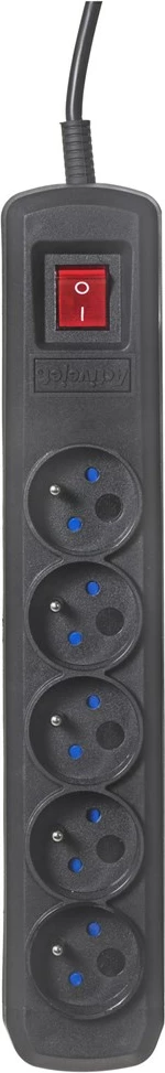 Podaljšek s prenapetostno zaščito Activejet 5G/3M/BEZP, črn