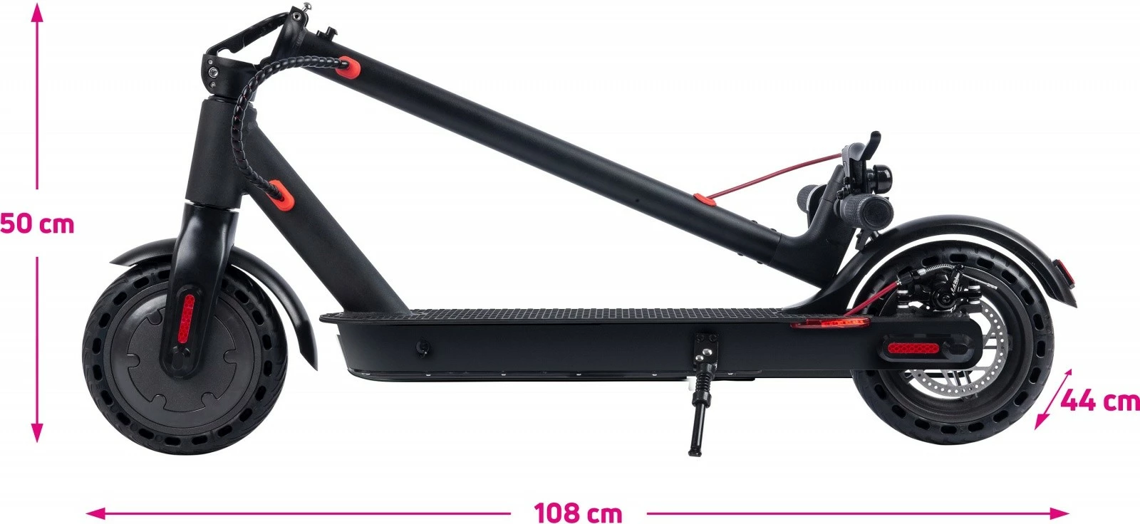 Električni skiro Sencor ONE S30, 350W, baterija 7.5Ah, 25 km/h, črno z rdečimi detajli