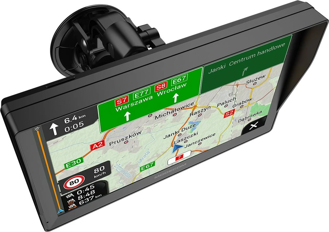 GPS navigator za tovornjake MODECOM FREEWAY CX 9.3 iGO, 9‑palčni zaslon, Evropa, 16 GB, 512 MB RAM, USB‑C, enoletna posodobitev