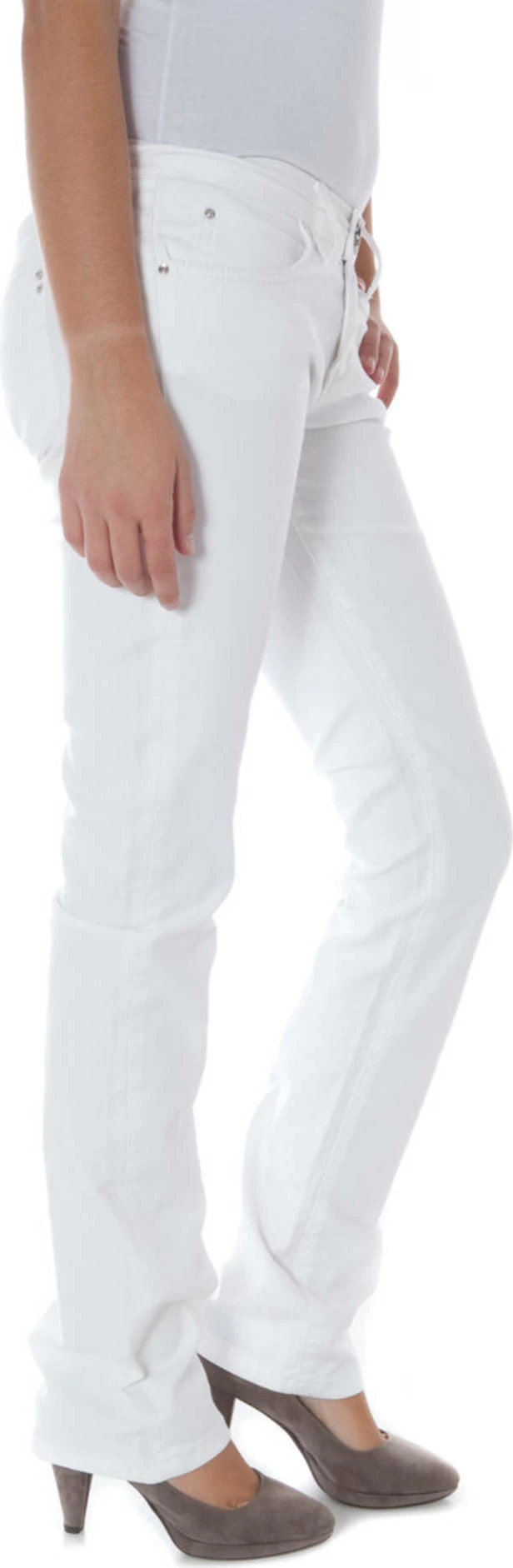 Hlače za ženske PHARD, bele