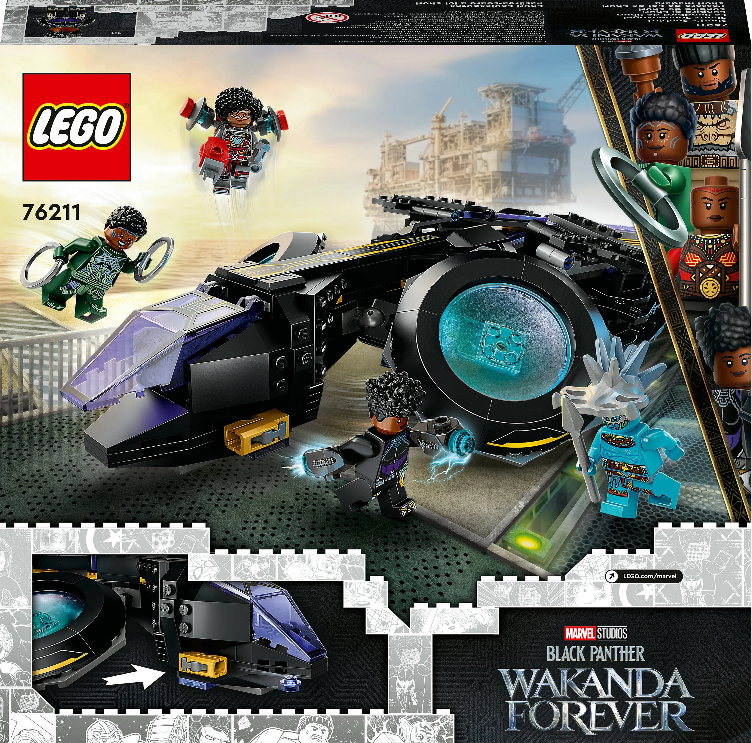 Set za gradnjo Sunbird (355 kosov), LEGO Marvel Shuri, večbarven