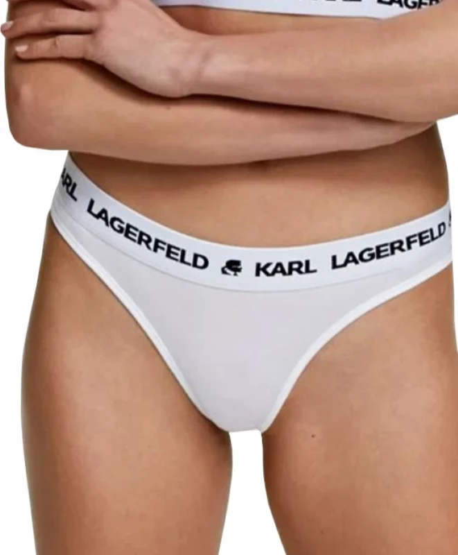 Spodnje hlačke za ženske Karl Lagerfeld, bele