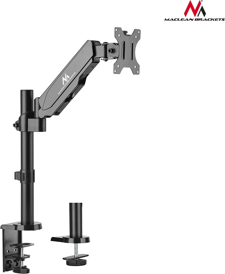 Monitorni nosilec z nastavljivo plinsko roko Maclean MC-775, 17-32\", črn