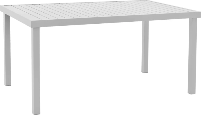 Sestav mize s stoli Kliton-Mabu, aluminij, bela, 150 x 80 x 74 cm