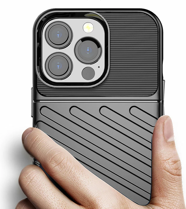 Ovitek za telefon za iPhone 13 Pro Hurtel Thunder Case, TPU, moder