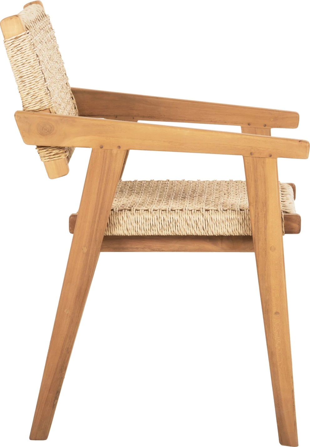 Jedilniški naslanjač BJORN FH9403.11 iz masivnega tikovega lesa-vrvi 54,5x61x85H cm