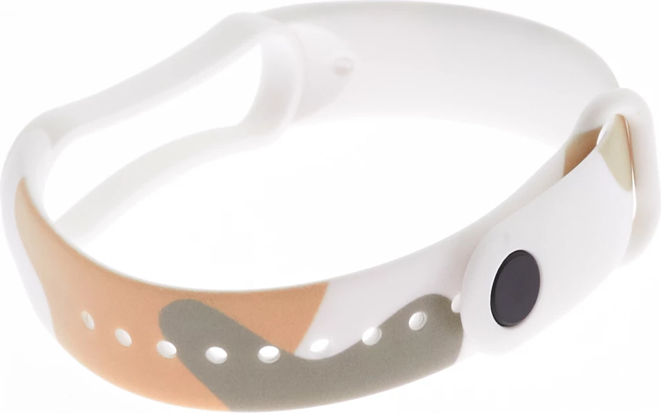 Silikonski trak Hurtel Moro v kamuflažnem vzorcu za Xiaomi Mi Band 3/4, bel/bež/zelena