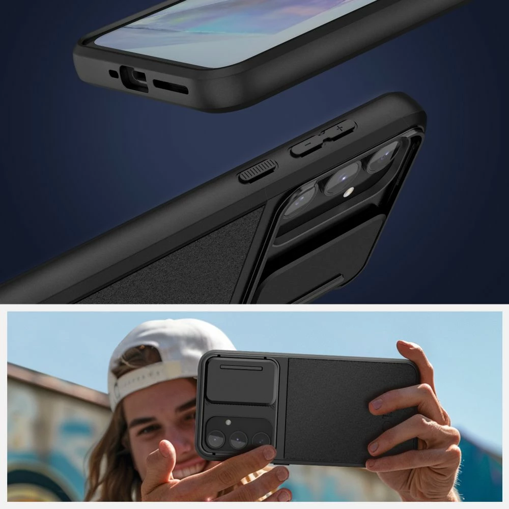 Zaščitni ovitek Velar Cam+ za Samsung Galaxy A55 5G, Tech-Protect, črn