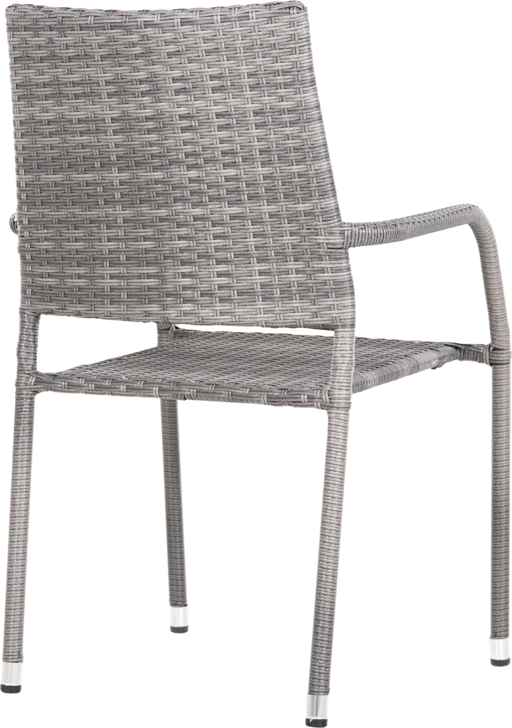 Vrtni naslanjač MORNER FH6074.02 kovinski-sivi pleteni 55x58x87H