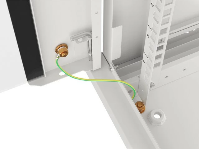 Stenski omrežni kabinet 9U, 600x450 mm, siv - Lanberg WF01-6409-00S