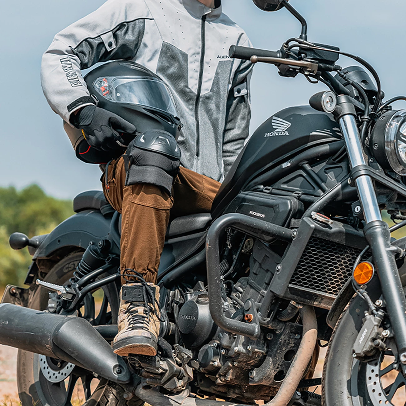 Koljenski ščitniki Rockbros 19230003001, najlon/plastika, črni, komplet