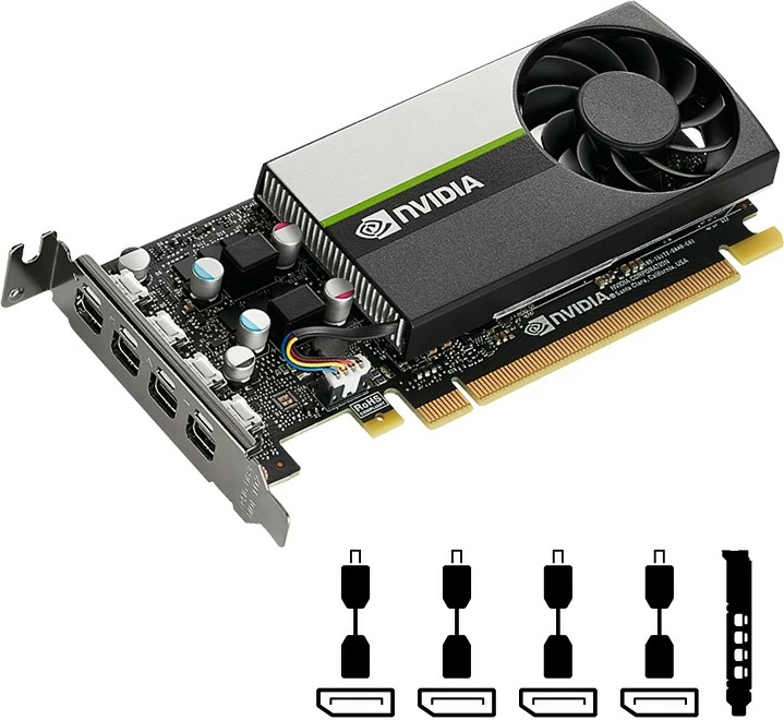 Profesionalna grafična kartica PNY T1000, 4 GB, GDDR6, PCI Express x16 3.0