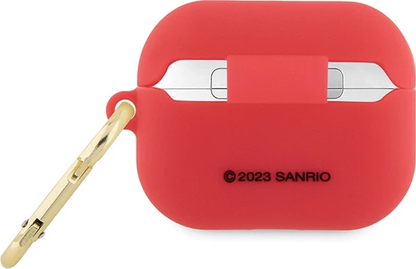 3D silikonska prevleka Hello Kitty za AirPods Pro, z obeskom, rdeča