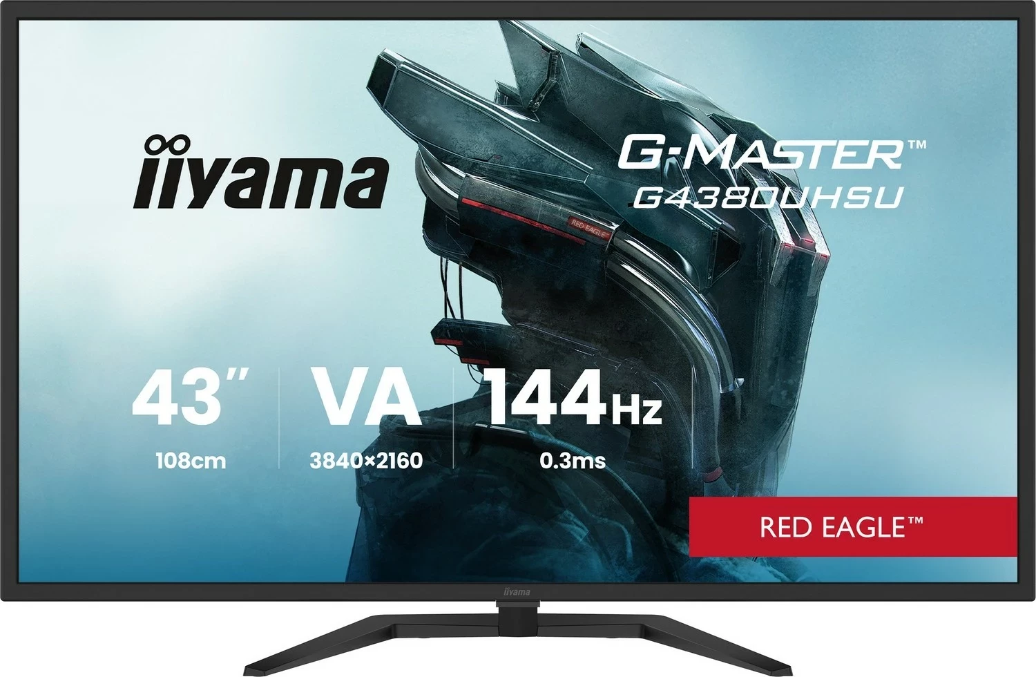 Monitor 42,5", 4K, 144 Hz, VA, črn, iiyama G-Master G4380UHSU-B2