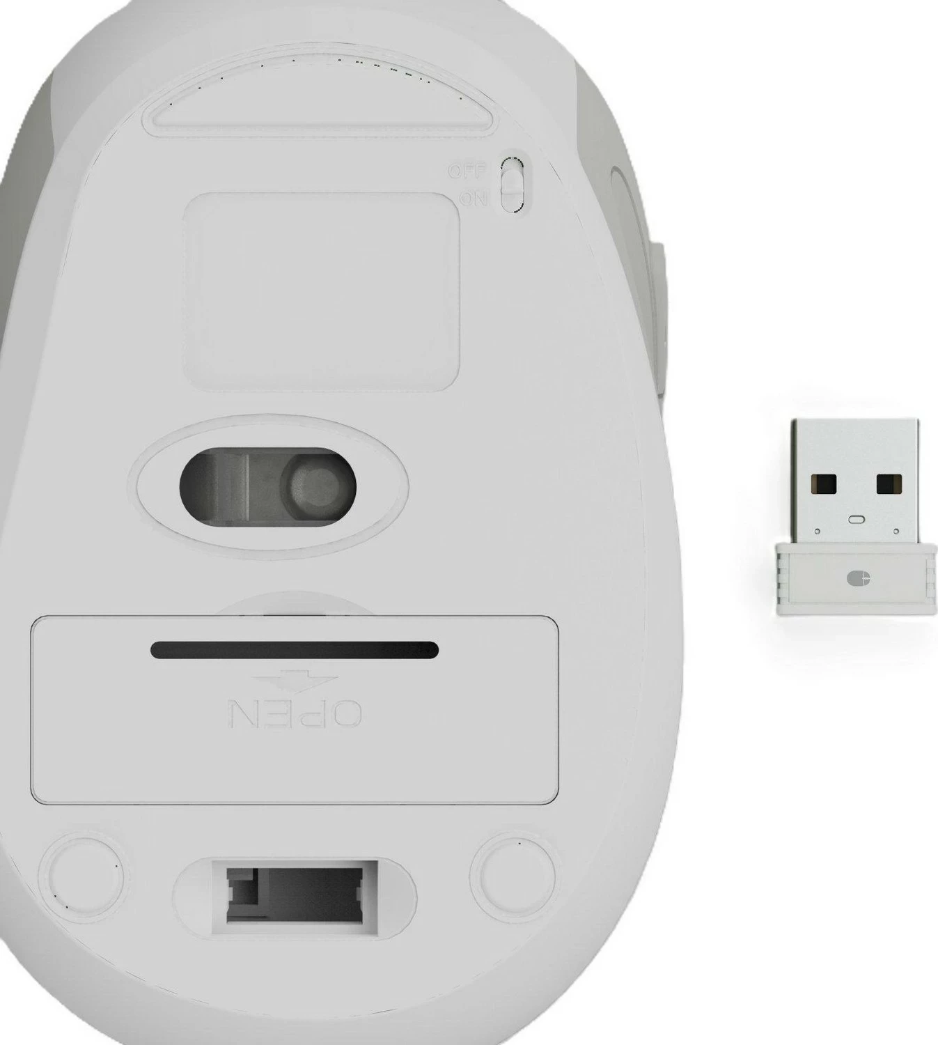 Brezžična miška Hama WM-400, 1600 DPI, 6 gumbov, bela