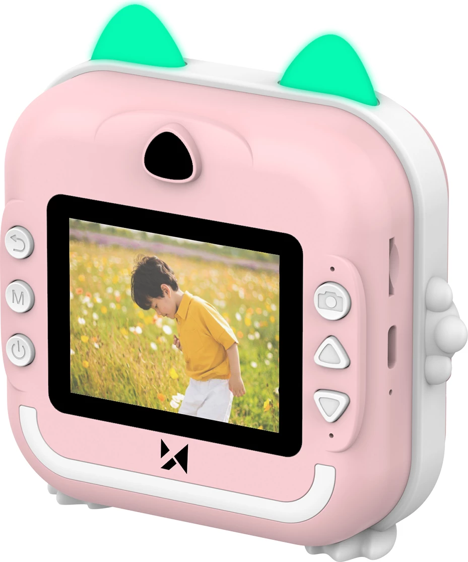 Digitalni fotoaparat za otroke z termičnim tiskalnikom Wozinsky WDT-01, 48MP, 2,4", roza