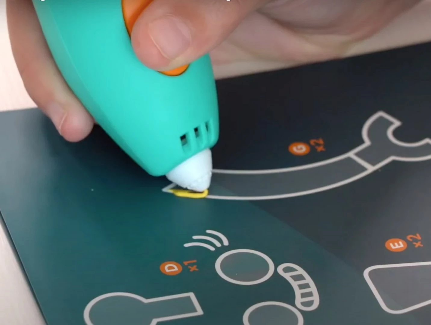 3D pisalo 3Doodler Start Plus, 0,77 mm, turkizno, rumeno