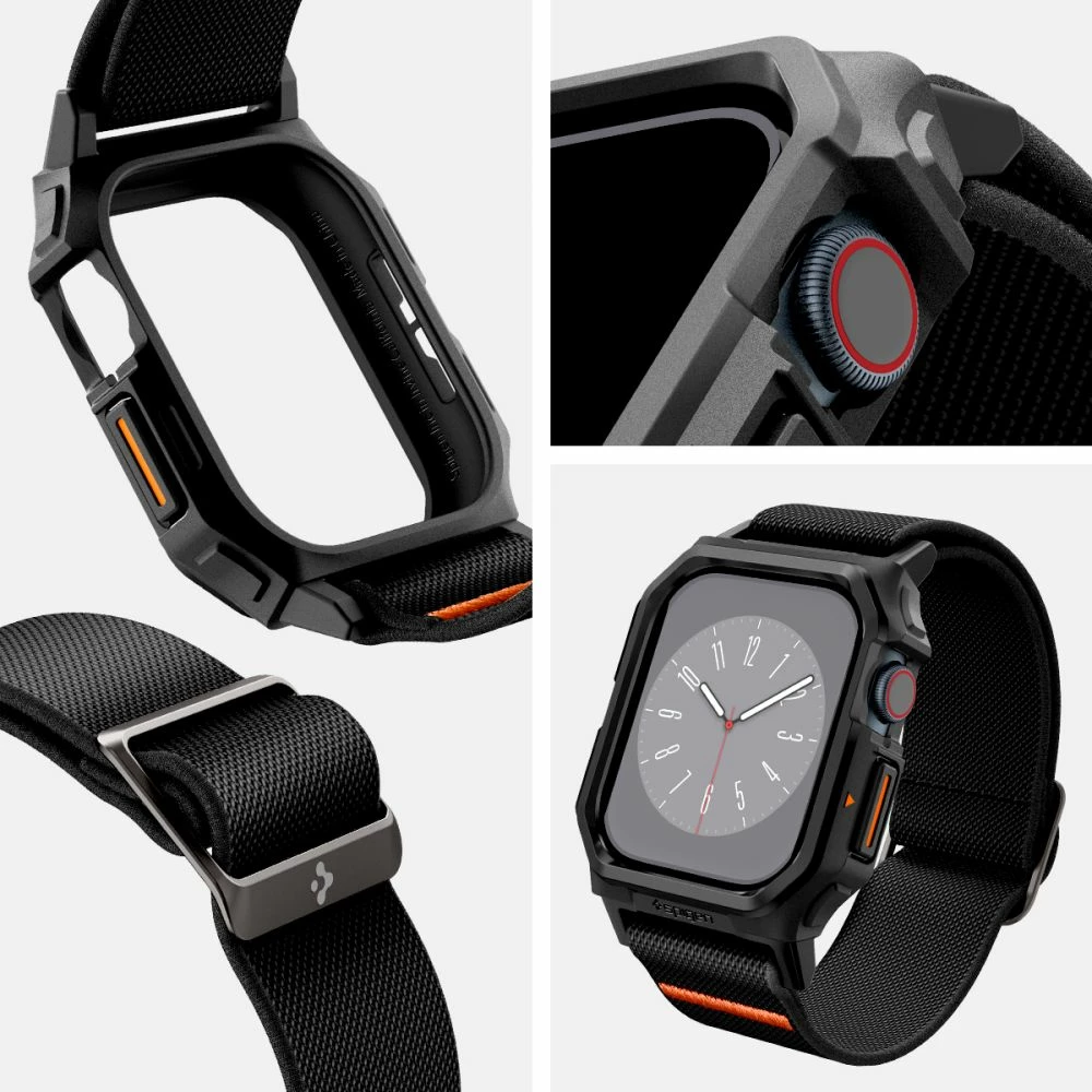 Zaščitni trak Spigen Lite Fit PRO za Apple Watch 10, 42 mm, črn