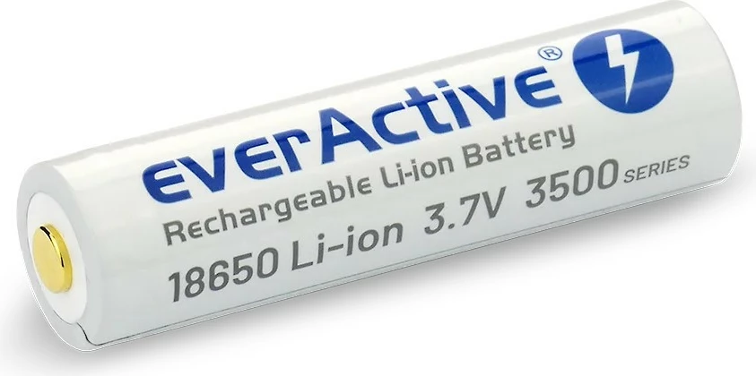 Polnilna baterija 18650 Li-ion 3500 mAh 3,7 V z micro USB, everActive FWEV1865035MBOX, 1 kos