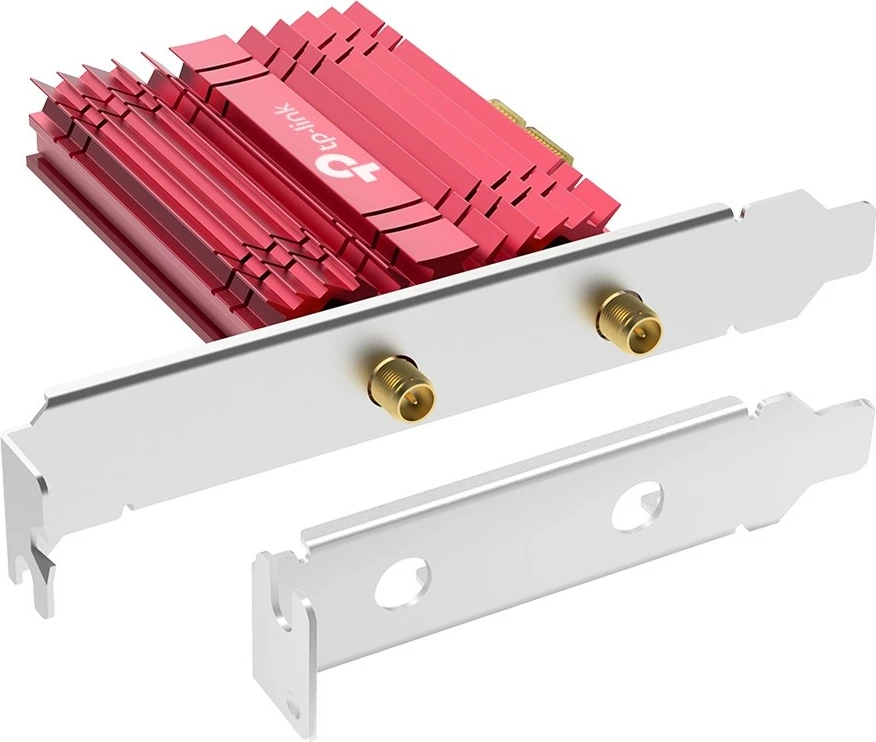 Wi-Fi 6E in Bluetooth PCIe adapter TP-Link AXE5400, črn, rdeč