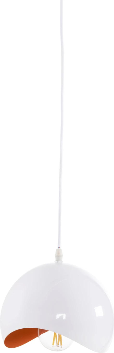 Stropna viseča svetilka FH4165.02 kovinska krogla-bela in oranžna Φ20x118Hcm