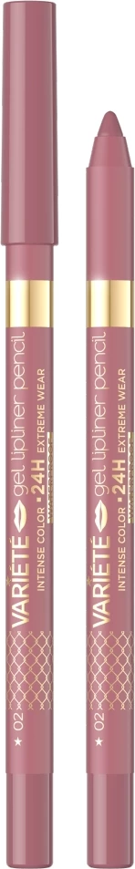 Gel svinčnik za obrobo ustnic, vodoodporen Eveline Cosmetics Variety Waterproof Gel Lip Contour Pencil 02, za ženske, 1 kos