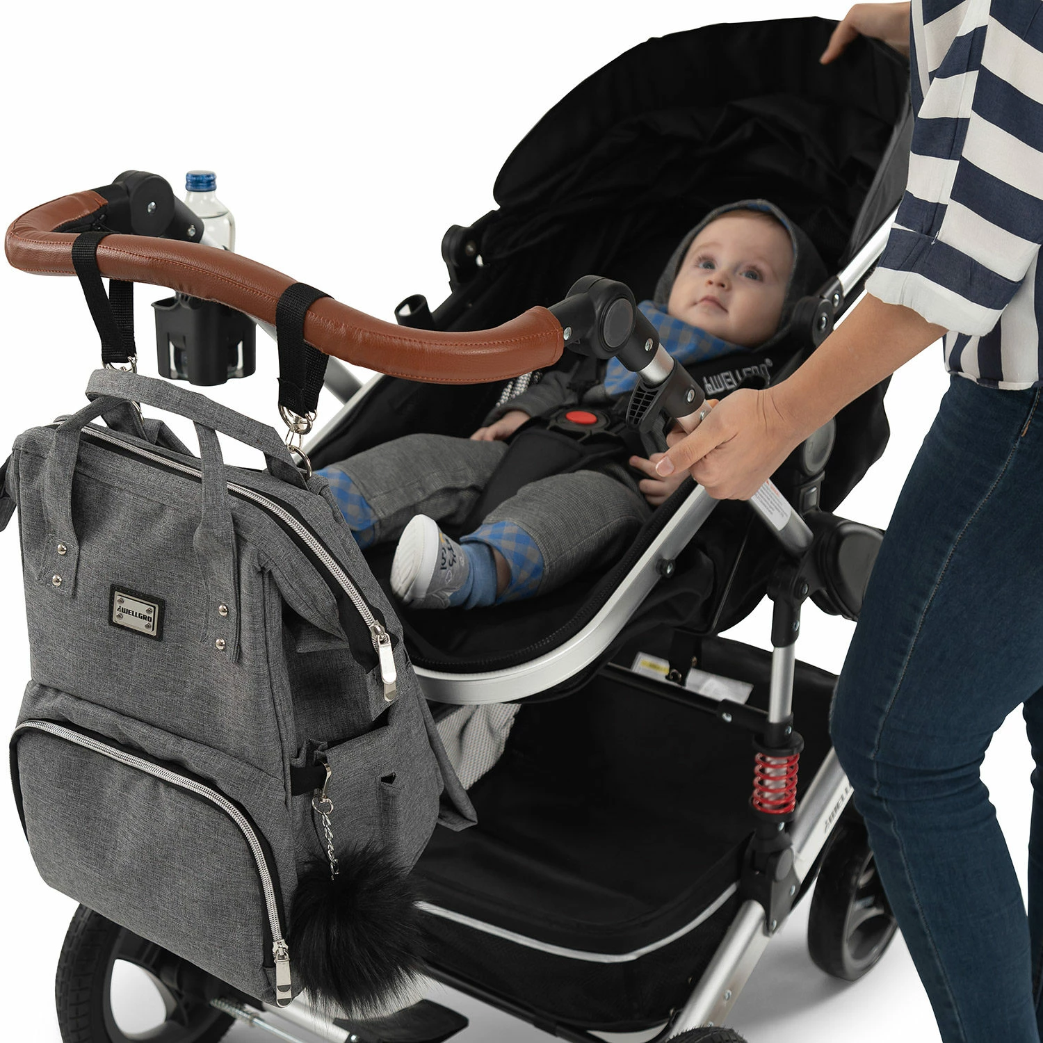 Torba za plenice Evila Originals, Anne Bebek, siva